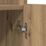 vidaXL Buffet haut chêne artisanal 92x33x140 cm bois d'ingénierie