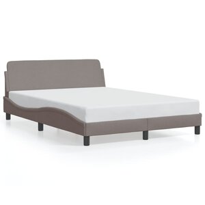 vidaXL Cadre de lit sans matelas taupe 120x200 cm tissu