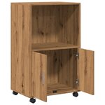 vidaXL Armoire à roulettes chêne artisanal 55x40x91 cm bois ingénierie