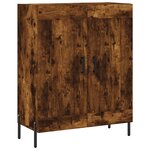 vidaXL Buffet haut Chêne fumé 69 5x34x180 cm Bois d'ingénierie