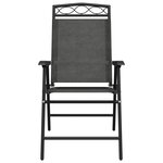 vidaXL Chaises de jardin pliables lot de 4 en acier et textilène