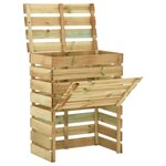vidaXL Composteur de jardin à lattes 80x50x100 cm Bois de pin imprégné