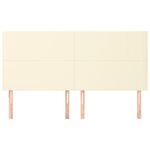 vidaXL Tête de lit Crème 200x5x118/128 cm Similicuir