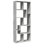 vidaXL Étagère séparatrice de pièce gris béton 67x25x161 5 cm
