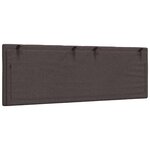 vidaXL Coussin de tête de lit Hanko marron foncé 140 cm tissu