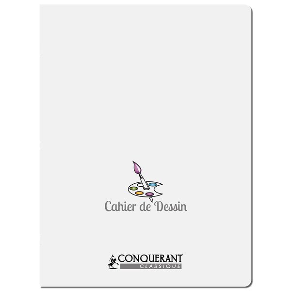 Cahier POLYPRO 24 x 32 cm 48 pages 120g Uni Dessin CONQUÉRANT
