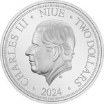 Pièce de monnaie en Argent 2 Dollars g 31.1 (1 oz) Millésime 2024 Marvel Niue INCREDIBLE HULK