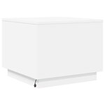 vidaXL Table basse avec lumières LED blanc 50x50x40 cm