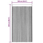 vidaXL Rideau en fils 2 Pièces 100 x 250 cm Noir