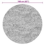 vidaXL Tapis HUARTE à poils courts doux et lavable gris Ø 160 cm