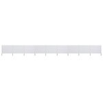 vidaXL Paravent 9 panneaux Tissu 1200 x 120 cm Blanc sable