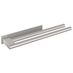 vidaXL Porte-serviettes Argent 40 x 9 x 4 cm Acier inoxydable