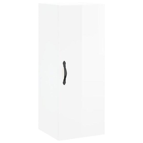 vidaXL Armoire murale blanc brillant 34 5x34x90 cm bois d'ingénierie