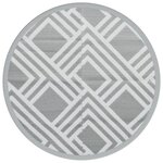 vidaXL Tapis d'extérieur ARAKIL gris Ø160 cm PP