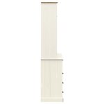 vidaXL Buffet haut VIGO blanc 80x40x176 cm bois massif de pin