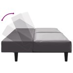 vidaXL Ensemble de canapés 2 Pièces gris similicuir