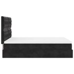 vidaXL Cadre de lit ottoman avec matelas noir 140x190 cm velours