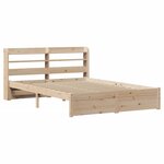 vidaXL Cadre de lit avec tête de lit sans matelas 140x190 cm