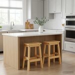 vidaXL Tabouret de bar 2 pc Cire de Miel 44 x 30 x 63 cm Pin massif