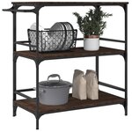 vidaXL Chariot cuisine chêne marron 100 5x50x105 cm bois d'ingénierie