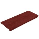 vidaXL Tapis d'escalier auto-adhésifs 30 Pièces rouge 65x24 5x3 5 cm