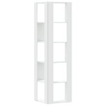 vidaXL Bibliothèque d'angle à 5 niveaux blanc bois d'ingénierie