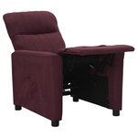 vidaXL Fauteuil inclinable Violet Tissu