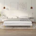 vidaXL Tables de chevet 2 Pièces blanc brillant 40x35x47 cm