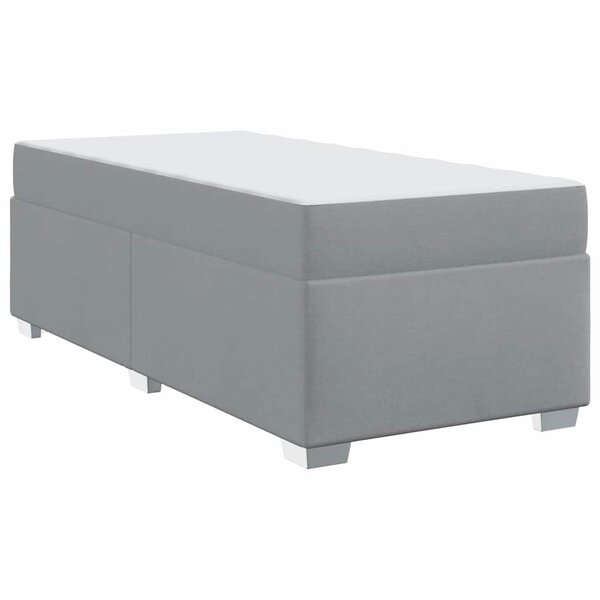 vidaXL Cadre de lit Gris clair 90 x 190 cm tissu