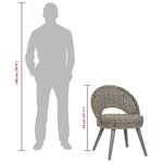 vidaXL Chaise de canapé rotin kubu gris