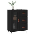 vidaXL Buffet noir 69 5x34x90 cm bois d'ingénierie