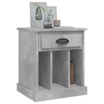 vidaXL Table de chevet gris béton 43x36x50 cm