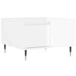 vidaXL Table basse blanc brillant 55x55x36 5 cm bois d'ingénierie