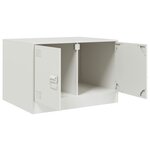 vidaXL Table basse blanc 67x50x44 cm acier
