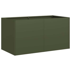 vidaXL Jardinière vert olive 80x40x40 cm acier laminé à froid