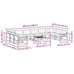 vidaXL Ensemble de canapés d'extérieur 11 Pièces Blanc et gris clair