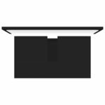 vidaXL Ensemble de meubles de salle de bain Noir Aggloméré