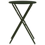 vidaXL Table bistrot Vert foncé Ø 50 x 71 cm Acier revêtu de poudre