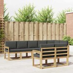 vidaXL Ensemble de canapés d'extérieur 8 Pièces Blanc et anthracite