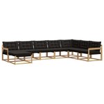 vidaXL Ensemble de canapés d'extérieur 8 pc Blanc et noir