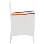 vidaXL Ensemble à manger d'extérieur 9 Pièces Résine tressée Blanc