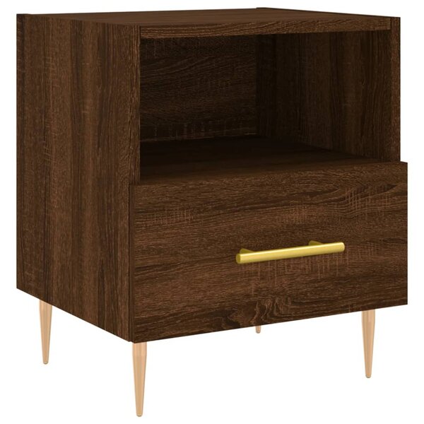vidaXL Table de chevet chêne marron 40x35x47 5 cm bois d’ingénierie
