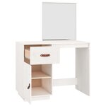 vidaXL Coiffeuse Blanc 95x50x134 cm Bois de pin massif
