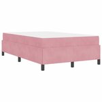 vidaXL Cadre de lit avec matelas Rose et blanc 120 x 200 cm Velours