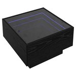vidaXL Table basse Chêne noir 50 x 50 x 30 cm Bois d'ingénierie