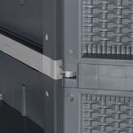 vidaXL Armoire de rangement de jardin gris 65x45x172 cm PP rotin