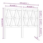 vidaXL Tête de lit Marron miel 146x4x100 cm Bois massif de pin