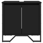 vidaXL Armoire lavabo de salle de bain noir 60x35x60 cm