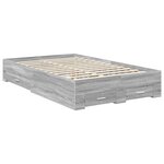 vidaXL Cadre de lit Gris Sonoma 120 x 200 cm Bois d'ingénierie