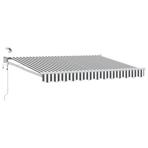 vidaXL Auvent rétractable électrique Anthracite et blanc 3 5 x 2 5 m